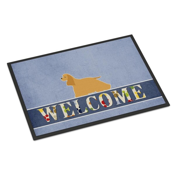 Carolines Treasures 24 x 36 in. Cocker Spaniel Welcome Indoor or Outdoor Mat BB5490JMAT - main